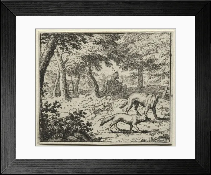Framed Print : Reynard the Fox: The Badgers Defense of Reynard. Creator: Allart van Everdingen (Dutch Framed Print : Reynard the Fox: The Badgers Defense of Reynard. Creator: Allart van Everdingen (Dutch