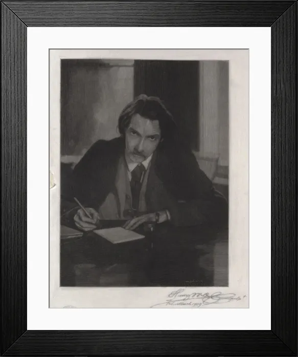 Framed Print : Robert Louis Stevenson, 1909. Creator: Henry Wolf (American, 1852-1916) Framed Print : Robert Louis Stevenson, 1909. Creator: Henry Wolf (American, 1852-1916)