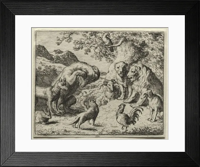 Framed Print : Reynard the Fox: The Complaint of the Bear. Creator: Allart van Everdingen (Dutch, 1621-1675) Framed Print : Reynard the Fox: The Complaint of the Bear. Creator: Allart van Everdingen (Dutch, 1621-1675)