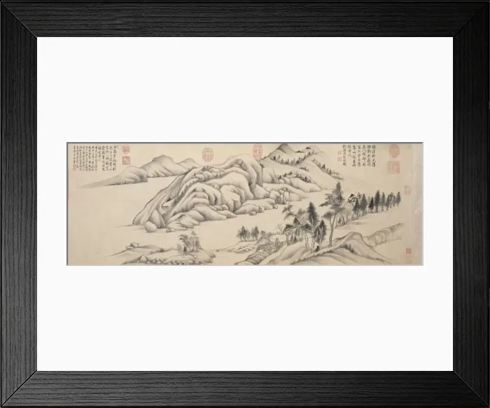 Framed Print : River and Mountains on a Clear Autumn Day, c. 1624-1627. Creator: Dong Qichang (Chinese Framed Print : River and Mountains on a Clear Autumn Day, c. 1624-1627. Creator: Dong Qichang (Chinese