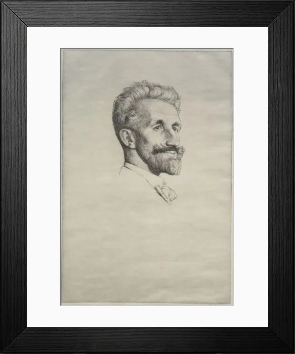 Framed Print : Robert Bontine Cunningham Graham, 1898. Creator: William Strang (British, 1859-1921)