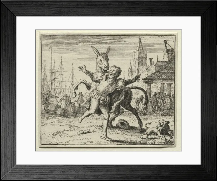 Framed Print : Reynard the Fox: The Jealous Ass. Creator: Allart van Everdingen (Dutch, 1621-1675) Framed Print : Reynard the Fox: The Jealous Ass. Creator: Allart van Everdingen (Dutch, 1621-1675)