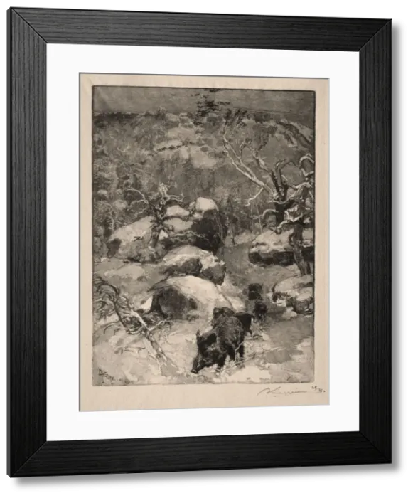 Framed Print : Roche Cuvier Chatillon, 1887. Creator: Auguste Louis Lepere (French, 1849-1918) Framed Print : Roche Cuvier Chatillon, 1887. Creator: Auguste Louis Lepere (French, 1849-1918)