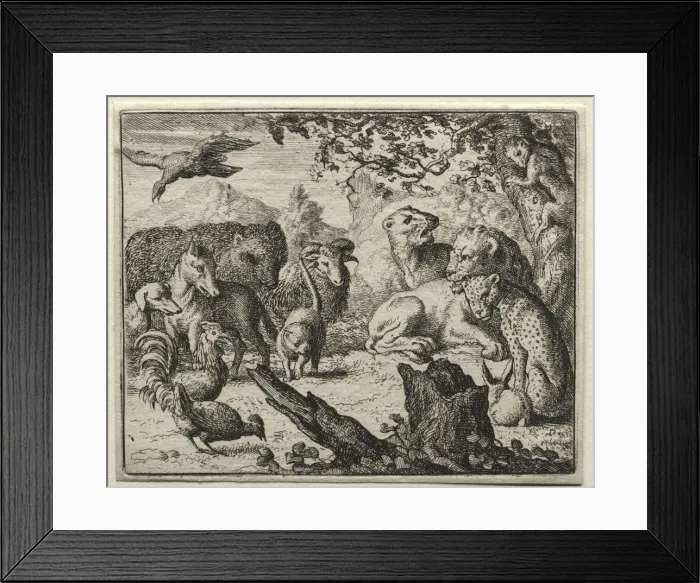 Framed Print : Reynard the Fox: The Lions Court. Creator: Allart van Everdingen (Dutch, 1621-1675) Framed Print : Reynard the Fox: The Lions Court. Creator: Allart van Everdingen (Dutch, 1621-1675)