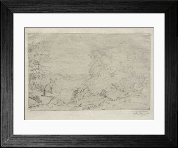 Framed Print : Rocks. Creator: Alphonse Legros (French, 1837-1911)