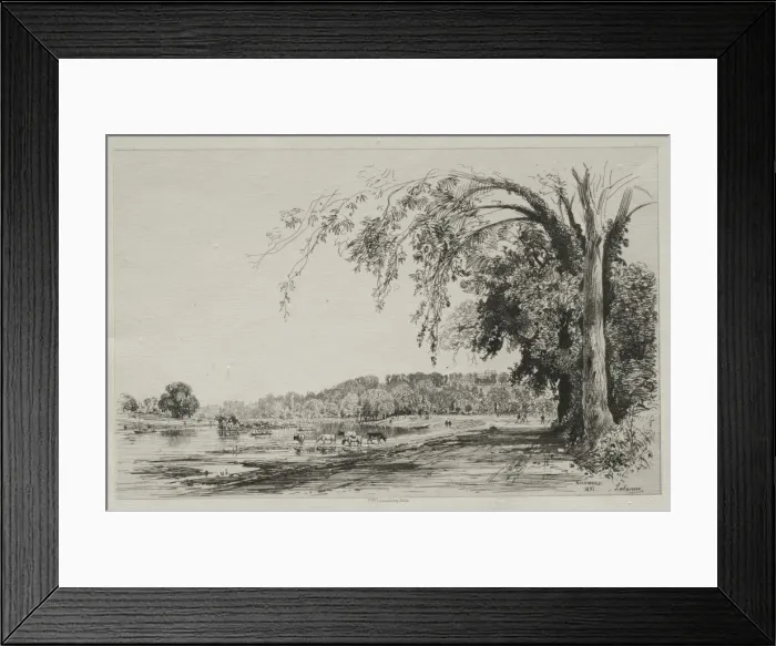 Framed Print : Richmond, 1871. Creator: Maxime Lalanne (French, 1827-1886) Framed Print : Richmond, 1871. Creator: Maxime Lalanne (French, 1827-1886)