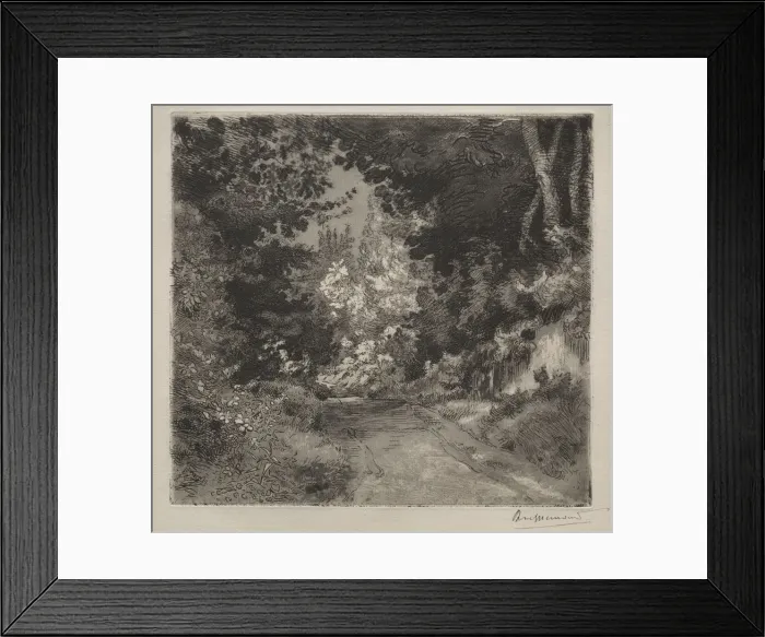 Framed Print : Road to Sevres, c. 1872. Creator: Felix Bracquemond (French, 1833-1914) Framed Print : Road to Sevres, c. 1872. Creator: Felix Bracquemond (French, 1833-1914)