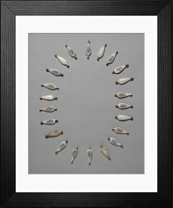 Framed Print : Petal-Shaped Beads, c. 1391-1353 BC. Creator: Unknown Framed Print : Petal-Shaped Beads, c. 1391-1353 BC. Creator: Unknown