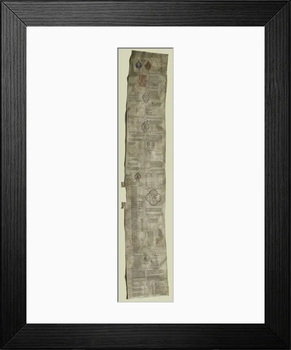 Framed Print : Peter of Poitiers Compendium Historiae in Genealogia Christi (pair), c Framed Print : Peter of Poitiers Compendium Historiae in Genealogia Christi (pair), c