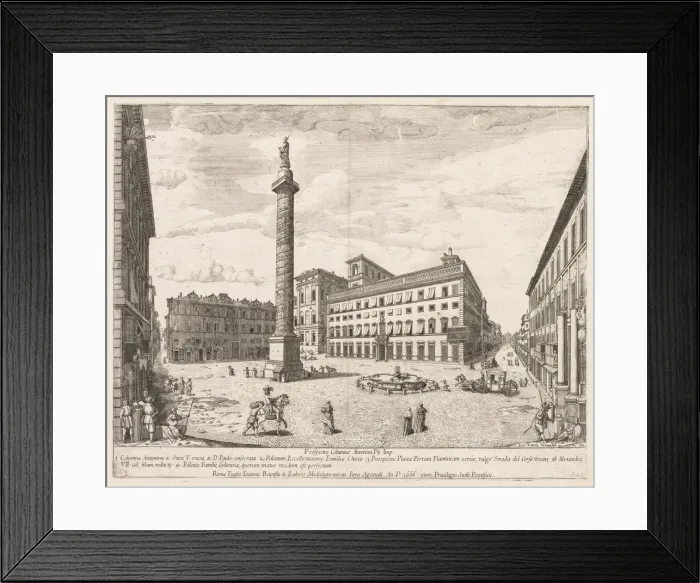 Framed Print : Piazza Colonna from Prospectus Locurum Urbis Romae Insign[ium], 1666. Creator