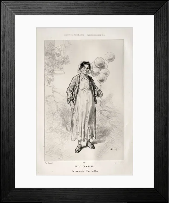 Framed Print : Petit Commerce. Creator: Paul Gavarni (French, 1804-1866) Framed Print : Petit Commerce. Creator: Paul Gavarni (French, 1804-1866)