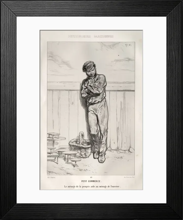 Framed Print : Petit Commerce. Creator: Paul Gavarni (French, 1804-1866) Framed Print : Petit Commerce. Creator: Paul Gavarni (French, 1804-1866)