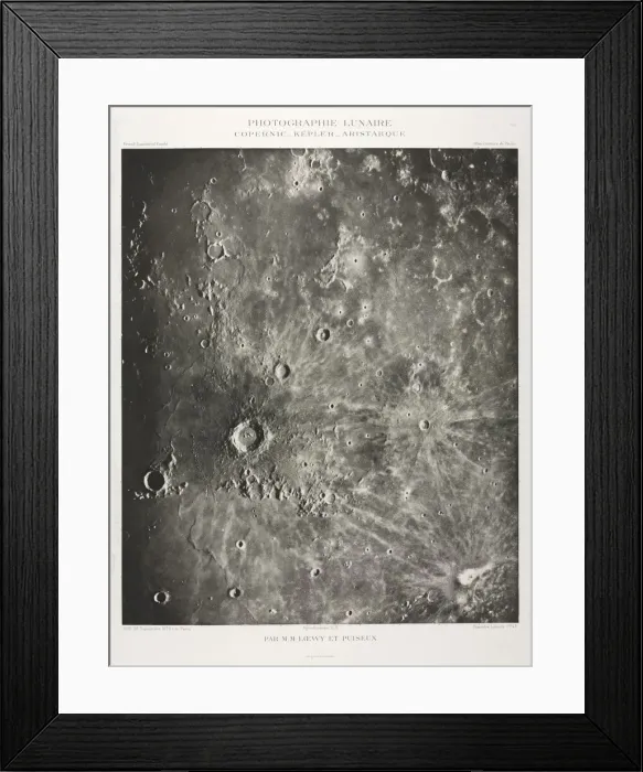 Framed Print : Photographie Lunaire: Copernic-Kepler-Aristarique, 1896. Creator: Maurice Loewy (French Framed Print : Photographie Lunaire: Copernic-Kepler-Aristarique, 1896. Creator: Maurice Loewy (French