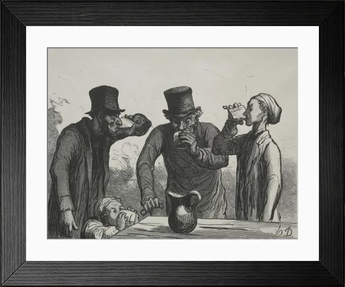 Framed Print : Physiologie du buveur: Les quatre ages. Creator: Honore Daumier (French, 1808-1879) Framed Print : Physiologie du buveur: Les quatre ages. Creator: Honore Daumier (French, 1808-1879)