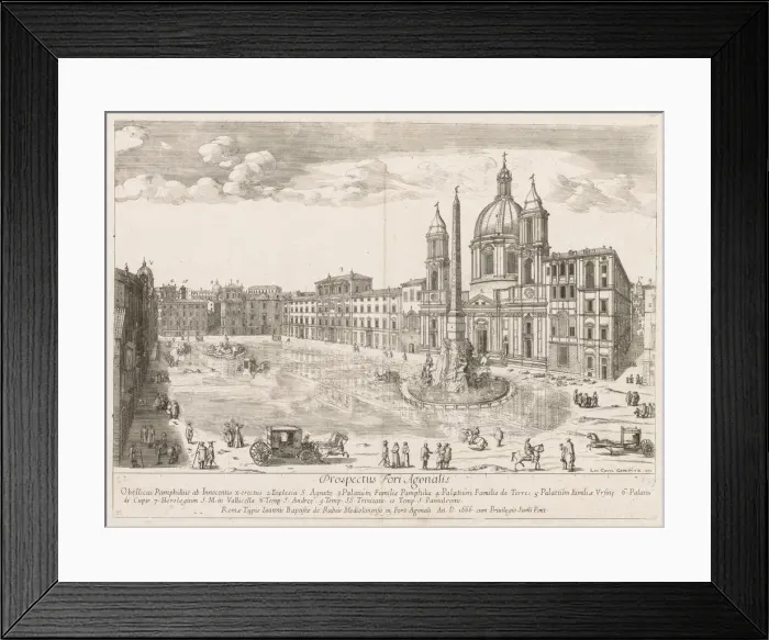 Framed Print : Piazza Navona from Prospectus Locurum Urbis Romae Insign[ium], 1666. Creator