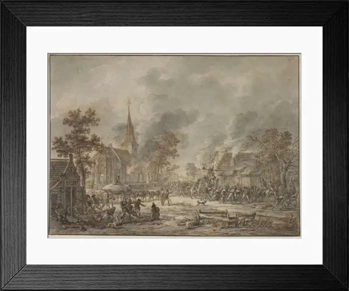 Framed Print : Pillaging Soldiers, 1794. Creator: Dirk Langendijk (Dutch, 1748-1805) Framed Print : Pillaging Soldiers, 1794. Creator: Dirk Langendijk (Dutch, 1748-1805)