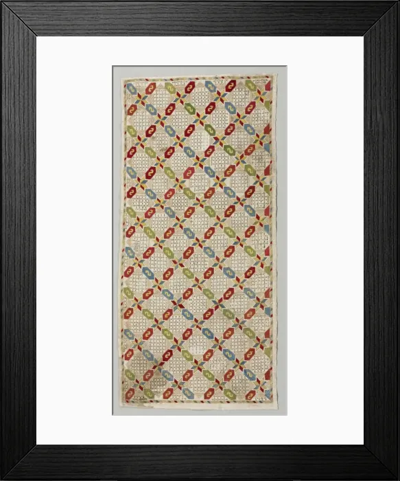 Framed Print : Pillow Cover, 1700s - 1800s. Creator: Unknown Framed Print : Pillow Cover, 1700s - 1800s. Creator: Unknown