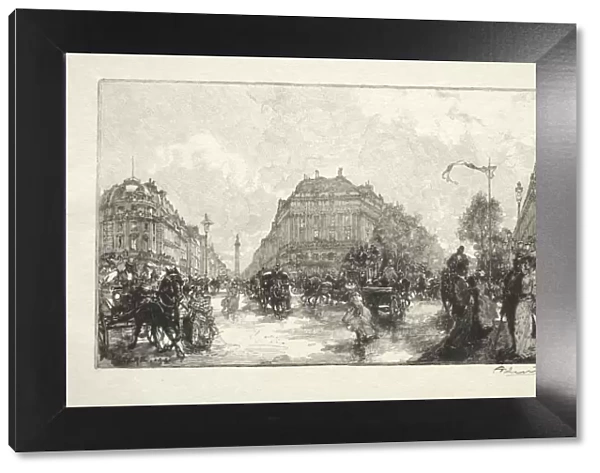 Place de lOpera, 1890. Creator: Auguste Louis Lepere (French, 1849-1918)