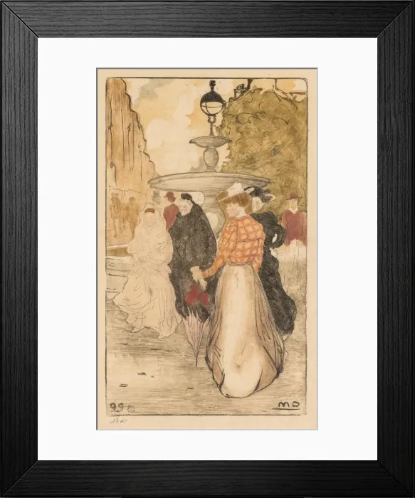 Framed Print : Place Saint Georges, 1899. Creator: Maurice Delcourt (French, 1877-1917) Framed Print : Place Saint Georges, 1899. Creator: Maurice Delcourt (French, 1877-1917)