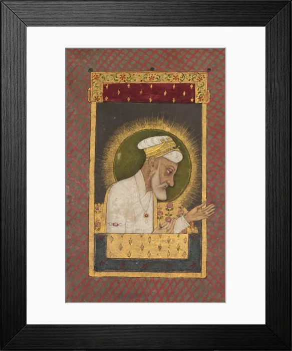 Framed Print : Portrait of Alamgir (r. 1658-1707), c. 1700. Creator: Unknown Framed Print : Portrait of Alamgir (r. 1658-1707), c. 1700. Creator: Unknown