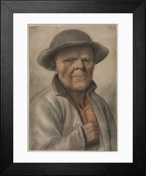 Framed Print : Portrait of an Old Man, 1600s?. Creator: Nicolas Lagneau (French, 1590-1666), manner of Framed Print : Portrait of an Old Man, 1600s?. Creator: Nicolas Lagneau (French, 1590-1666), manner of