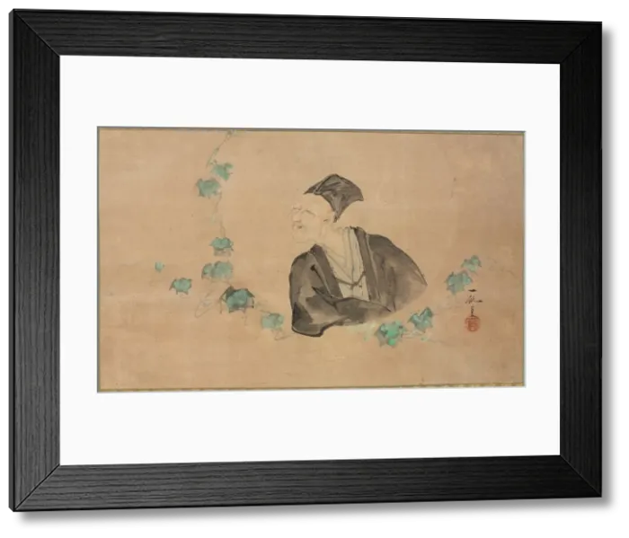 Framed Print : Portrait of Basho, 1700s. Creator: Ichijun (Japanese, active 1700s) Framed Print : Portrait of Basho, 1700s. Creator: Ichijun (Japanese, active 1700s)