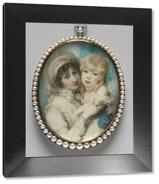 Portrait of Catherine Clemens and Her Son, John Marcus Clemens, c. 1800. Creator: Richard Cosway