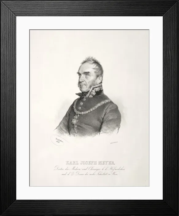 Framed Print : Portrait of Dr. Karl Joseph Meyer, 1844. Creator: Joseph Kriehuber (German, 1800-1876) Framed Print : Portrait of Dr. Karl Joseph Meyer, 1844. Creator: Joseph Kriehuber (German, 1800-1876)