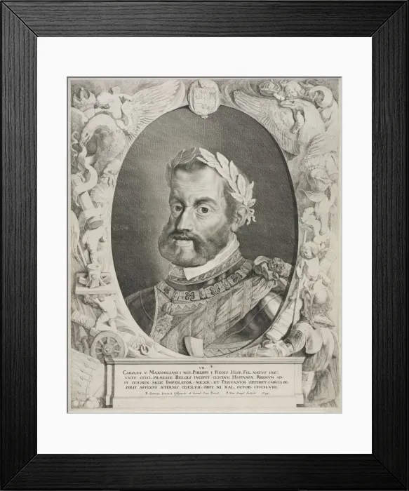 Framed Print : Portrait of Emperor Charles V, 1644. Creator: Pieter van Sompel (Flemish, c. 1600-aft Framed Print : Portrait of Emperor Charles V, 1644. Creator: Pieter van Sompel (Flemish, c. 1600-aft