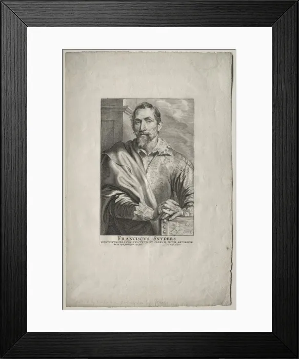 Framed Print : Portrait of Frans Snyders. Creator: Anthony van Dyck (Flemish, 1599-1641); Jacobus Neeffs (Flemish Framed Print : Portrait of Frans Snyders. Creator: Anthony van Dyck (Flemish, 1599-1641); Jacobus Neeffs (Flemish