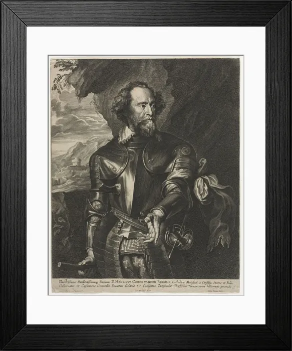 Framed Print : Portrait of Henry, Count van den Berghe. Creator: Paulus Pontius (Flemish, 1603-1658) Framed Print : Portrait of Henry, Count van den Berghe. Creator: Paulus Pontius (Flemish, 1603-1658)