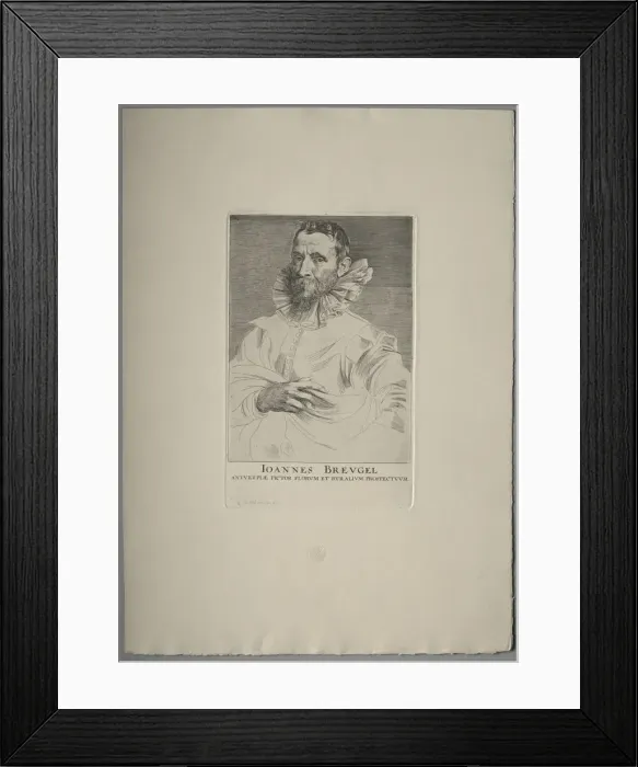 Framed Print : Portrait of Jan Brueghel. Creator: Anthony van Dyck (Flemish, 1599-1641) Framed Print : Portrait of Jan Brueghel. Creator: Anthony van Dyck (Flemish, 1599-1641)
