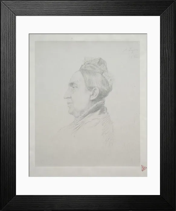 Framed Print : Portrait of Madame Kemp in Profile (2nd Plate). Creator: Alphonse Legros (French, 1837-1911) Framed Print : Portrait of Madame Kemp in Profile (2nd Plate). Creator: Alphonse Legros (French, 1837-1911)