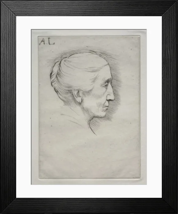 Framed Print : Portrait of Mme. Emily Hughes (1st Plate). Creator: Alphonse Legros (French, 1837-1911) Framed Print : Portrait of Mme. Emily Hughes (1st Plate). Creator: Alphonse Legros (French, 1837-1911)