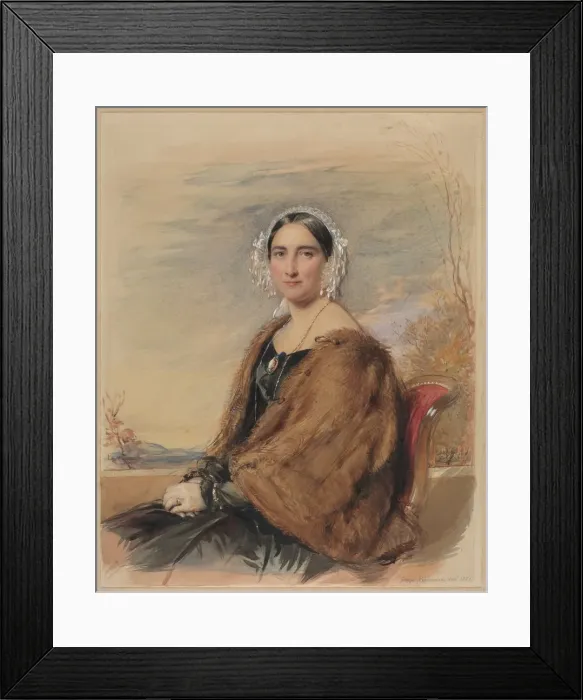 Framed Print : Portrait of a Woman, 1851. Creator: George Richmond (British, 1809-1896) Framed Print : Portrait of a Woman, 1851. Creator: George Richmond (British, 1809-1896)