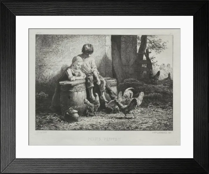 Framed Print : Petite, Petite. Creator: Charles-Emile Jacque (French, 1813-1894) Framed Print : Petite, Petite. Creator: Charles-Emile Jacque (French, 1813-1894)