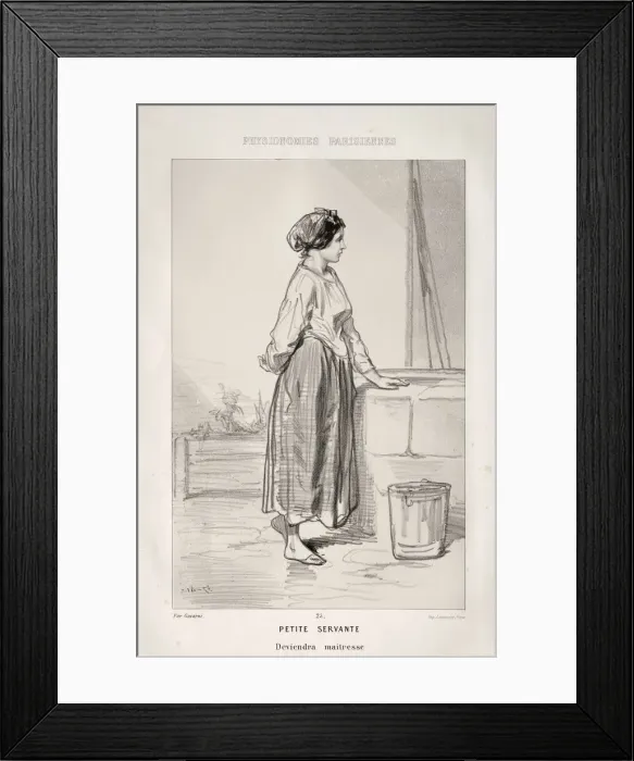 Framed Print : Petite Servante. Creator: Paul Gavarni (French, 1804-1866) Framed Print : Petite Servante. Creator: Paul Gavarni (French, 1804-1866)