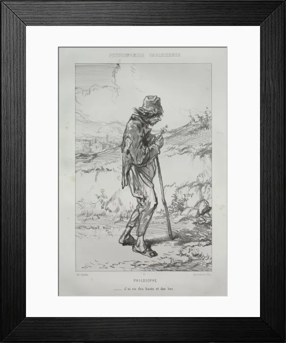 Framed Print : Philosophe. Creator: Paul Gavarni (French, 1804-1866) Framed Print : Philosophe. Creator: Paul Gavarni (French, 1804-1866)