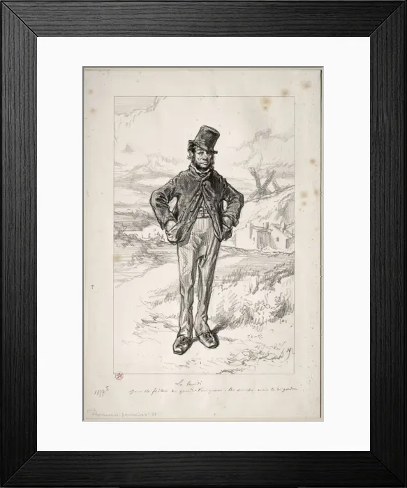 Framed Print : Physionomies Parisiennes: Le Lundi, 1857-58. Creator: Paul Gavarni (French, 1804-1866) Framed Print : Physionomies Parisiennes: Le Lundi, 1857-58. Creator: Paul Gavarni (French, 1804-1866)