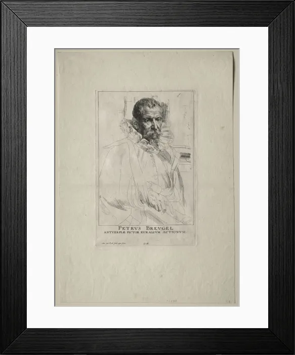 Framed Print : Portrait of Pieter Breughel. Creator: Anthony van Dyck (Flemish, 1599-1641) Framed Print : Portrait of Pieter Breughel. Creator: Anthony van Dyck (Flemish, 1599-1641)