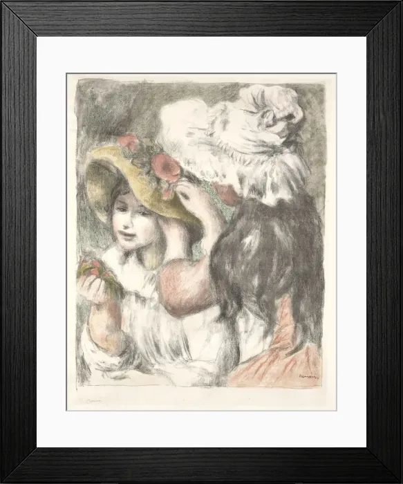 Framed Print : Pinning the Hat, c. 1898. Creator: Pierre-Auguste Renoir (French, 1841-1919) Framed Print : Pinning the Hat, c. 1898. Creator: Pierre-Auguste Renoir (French, 1841-1919)