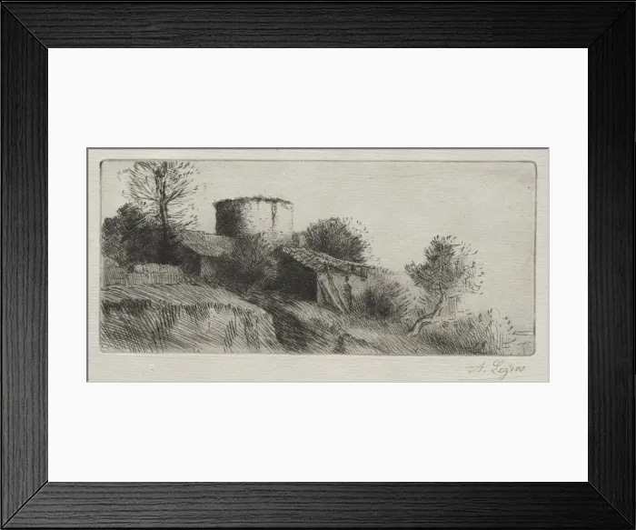 Framed Print : Pigeon Tower. Creator: Alphonse Legros (French, 1837-1911) Framed Print : Pigeon Tower. Creator: Alphonse Legros (French, 1837-1911)
