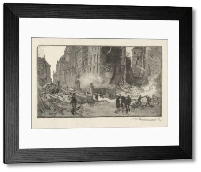 Framed Print : Place Gerson and Rue Restot. Creator: Auguste Louis Lepere (French, 1849-1918) Framed Print : Place Gerson and Rue Restot. Creator: Auguste Louis Lepere (French, 1849-1918)