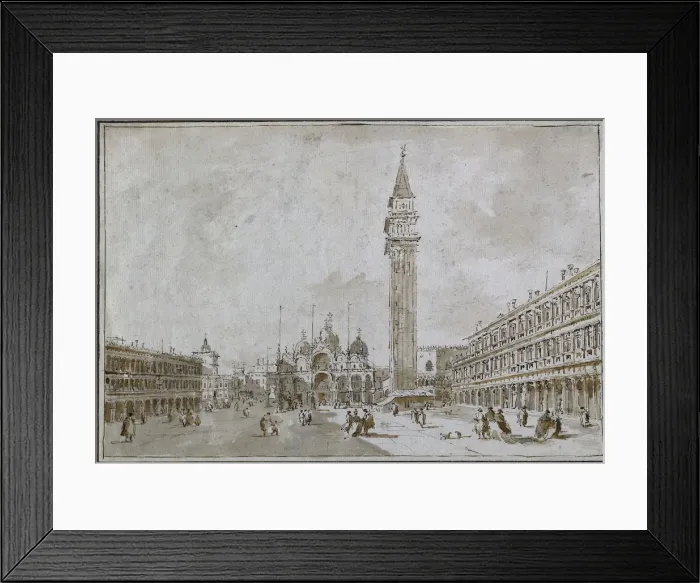 Framed Print : Piazza San Marco, Venice, 1780s. Creator: Francesco Guardi (Italian, 1712-1793) Framed Print : Piazza San Marco, Venice, 1780s. Creator: Francesco Guardi (Italian, 1712-1793)