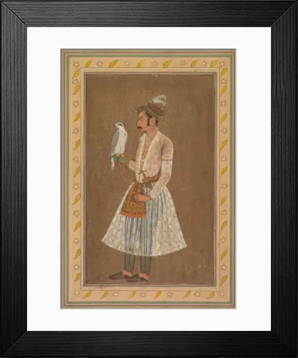 Framed Print : Portrait of Raja Jagat Singh of Nurpur (reigned 1618-46), probably 1619. Creator: Bichitr (Indian Framed Print : Portrait of Raja Jagat Singh of Nurpur (reigned 1618-46), probably 1619. Creator: Bichitr (Indian