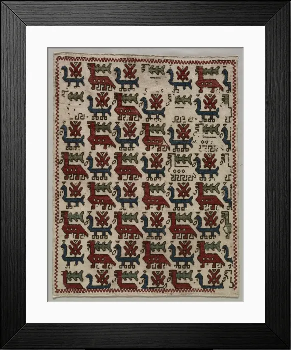Framed Print : Pillow Cover, 1800s. Creator: Unknown Framed Print : Pillow Cover, 1800s. Creator: Unknown