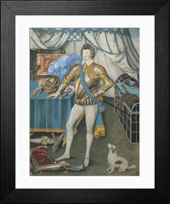 Framed Print : Portrait of Sir Anthony Mildmay, Knight of Apethorpe, Northants, c. 1590-93. Creator Framed Print : Portrait of Sir Anthony Mildmay, Knight of Apethorpe, Northants, c. 1590-93. Creator