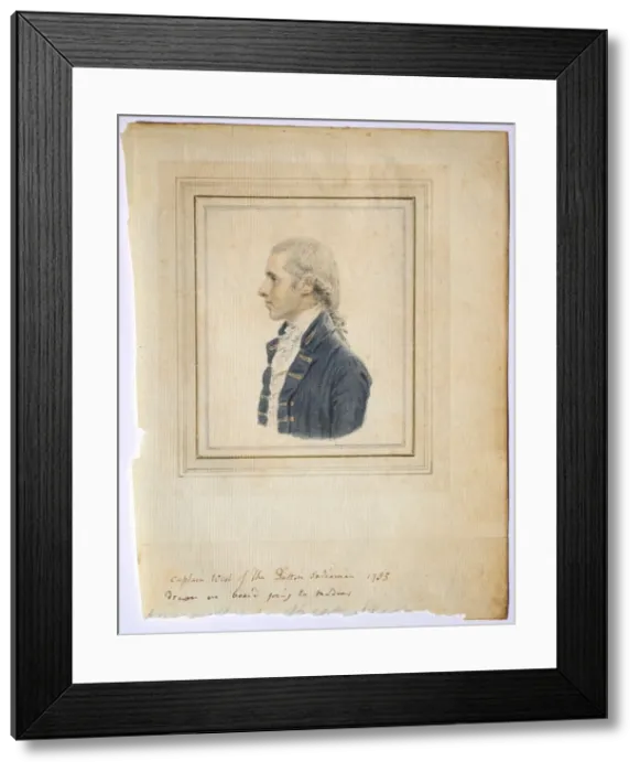 Framed Print : Portrait of Sir Captain West of the Dutton Indiaman, 1785. Creator: John I Smart (British Framed Print : Portrait of Sir Captain West of the Dutton Indiaman, 1785. Creator: John I Smart (British