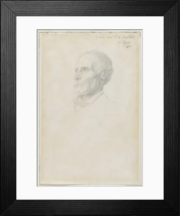 Framed Print : Portrait of Sir Frederick W. Burton, Director of the National Gallery, London, 1881 Framed Print : Portrait of Sir Frederick W. Burton, Director of the National Gallery, London, 1881