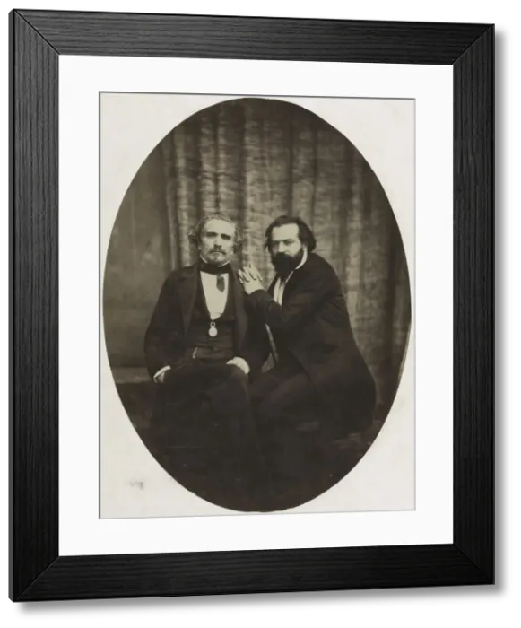 Framed Print : Portrait of the Actor Pierre Bocage and Friend, c. 1860. Creator: Eugene Colliau (French) Framed Print : Portrait of the Actor Pierre Bocage and Friend, c. 1860. Creator: Eugene Colliau (French)